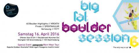 Banner zur Big Fat Boulder Session 6 - 2016