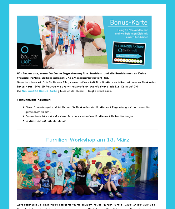 Boulderwelt Newsletter Vorschau