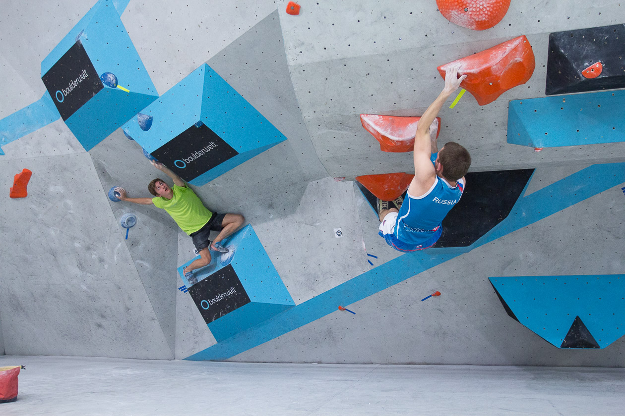 Boulderwelt Simulation für alle Worlscup starter in München.