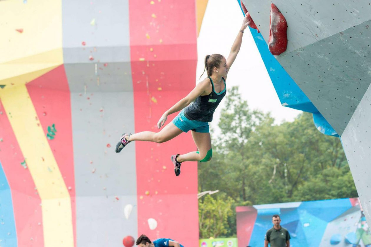 Fredi vom Boulderwelt Athletenteam startet beim Boulder Worldcup München 2017.