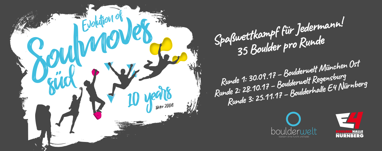 Soulmoves Süd 10 - Boulder Spaßwettkampf in der Boulderwelt München Ost