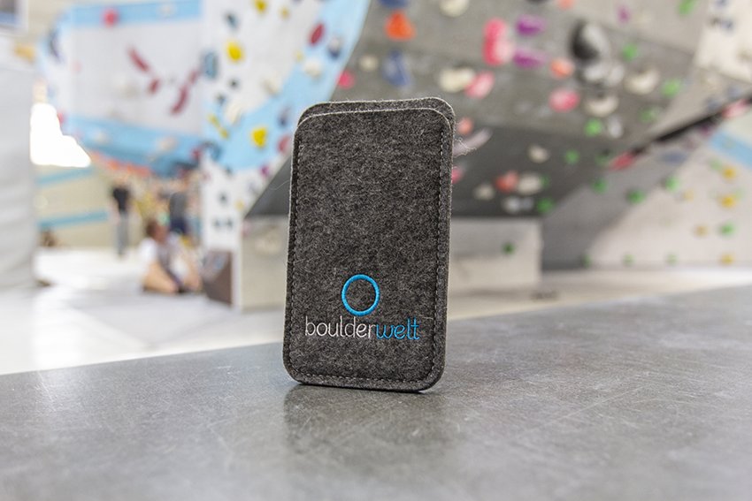 Unsere Boulderwelt Produkte wie die Handyhülle aus unserem Shop