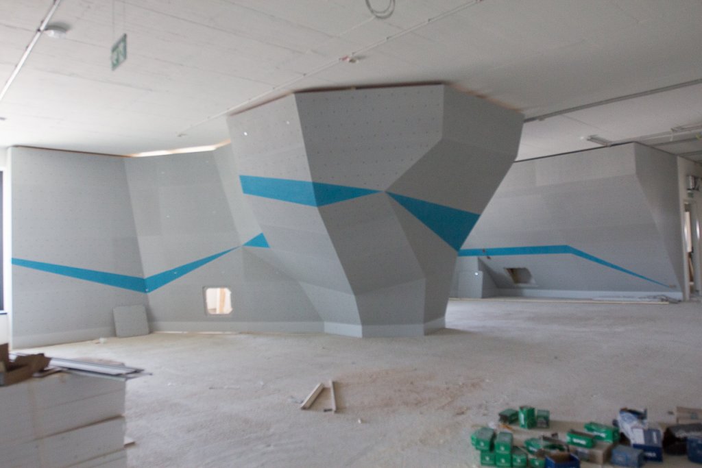 Die Boulderwelt München Ost zieht um - erste Einblicke ins 4. Obergeschoss.