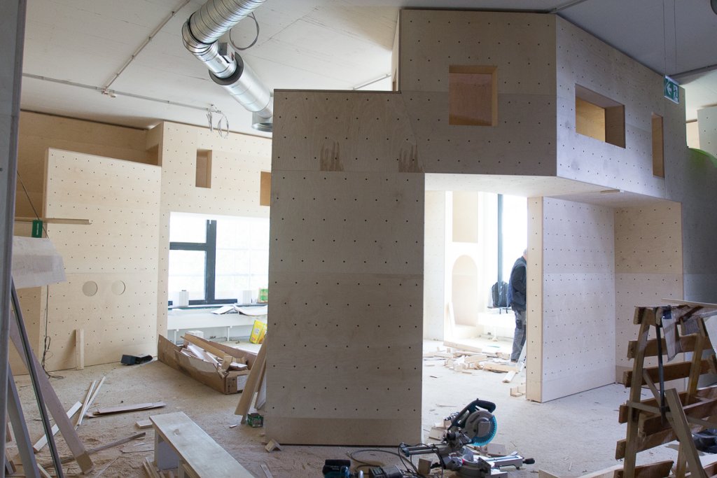 Die Boulderwelt München Ost zieht um - erste Einblicke ins 4. Obergeschoss.