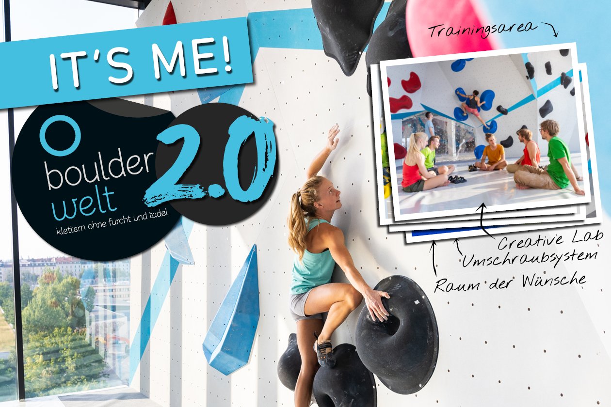Boulderwelt München Ost Halle It's me Kampagne