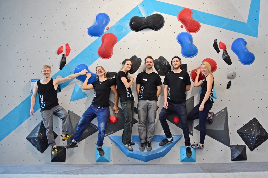 Bei der Tech Session in der Boulderwelt München Ost betreuten Routenbau und Trainer Crew Euch an verschiedenen Technik Stationen.