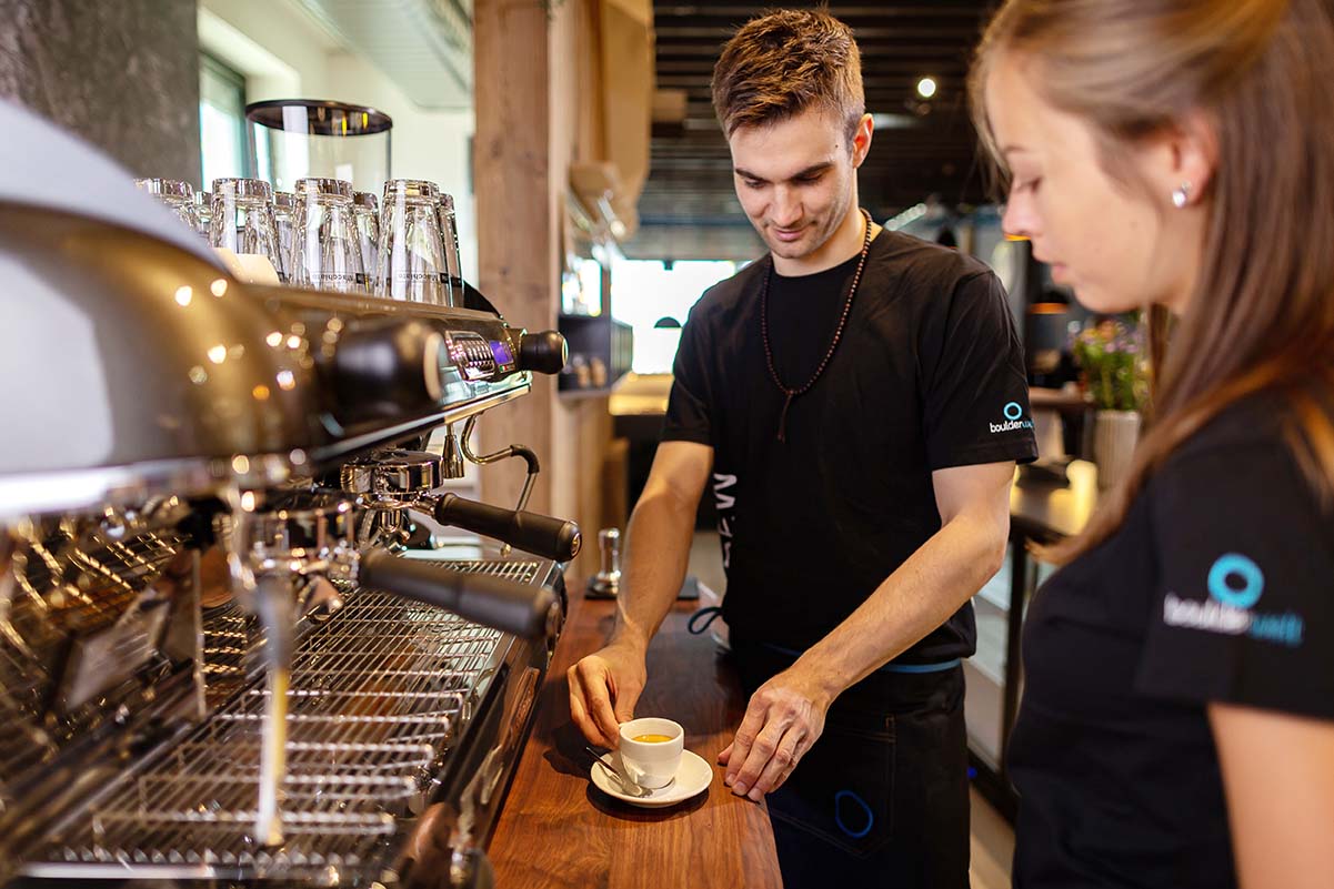 Unser neues Boulder Café in der Boulderwelt München Ost