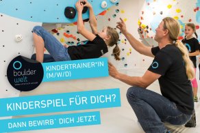 Die Boulderwelt München Ost sucht Kindertrainer