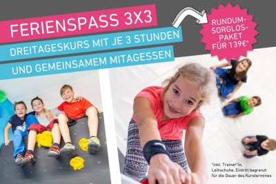 Ferienprogramm in der Boulderwelt München Ost: 3-tägiger Ferienkurs für Kinder