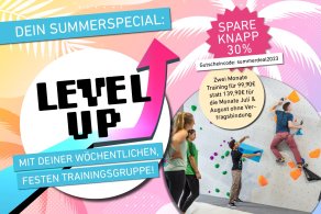 Spare 30% mit dem Summerdeal bei den Trainingsgruppen für Erwachsene in der Boulderwelt München Ost