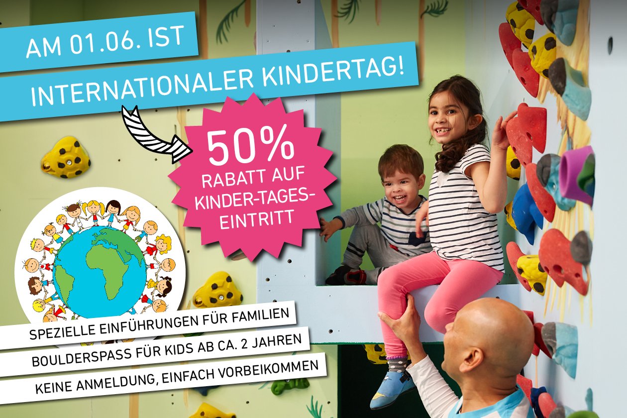 50 % auf alle Kinder-Tageseintritte am 1.6.