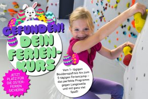 Kinderprogramm in den Osterferien in der Boulderwelt München Ost für Kinder zwischen 5 und 12 Jahren