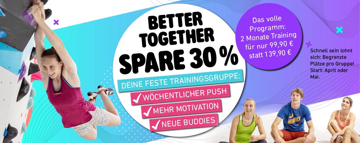 Trainingsgruppendeal: Teste unsere Trainingsgruppen 2 Monate und spare 30 %