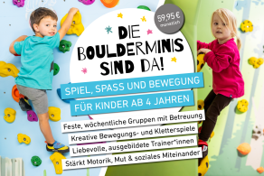 Boulderminis: Kindergruppe für Vorschulkinder zwischen 4 und 5 in der Boulderwelt München Ost